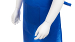 Set tablier et toque de cuisine en non-tissé pour enfants couleur bleu quatrième vue