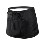 Tablier de polyester pour la taille avec plusieurs poches couleur noir deuxième vue