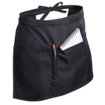 Tablier de polyester pour la taille avec plusieurs poches couleur noir première vue