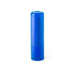 Baume à lèvres avec SPF15 dans étui coloré translucide couleur bleu première vue