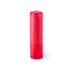 Baume à lèvres avec SPF15 dans étui coloré translucide couleur rouge première vue