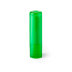 Baume à lèvres avec SPF15 dans étui coloré translucide couleur vert première vue