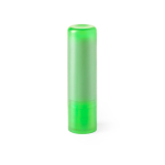 Baume à lèvres avec SPF15 dans étui coloré translucide couleur vert clair première vue