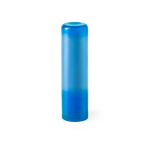 Baume à lèvres avec SPF15 dans étui coloré translucide couleur bleu ciel première vue