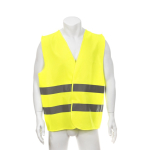 Gilet réfléchissant haute visibilité homologué pour adultes couleur jaune troisième vue