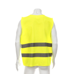 Gilet réfléchissant haute visibilité homologué pour adultes couleur jaune quatrième vue