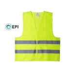 Gilet réfléchissant haute visibilité homologué pour adultes couleur jaune sixième vue