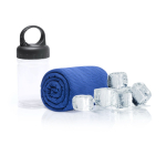 Serviette de sport rafraîchissante avec protection UV50 90 x 30 cm couleur bleu quatrième vue