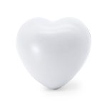 Anti-stress en forme de cœur de plusieurs couleurs à personnaliser couleur blanc première vue