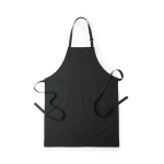 Tablier en coton et polyester avec double poche avant couleur noir première vue
