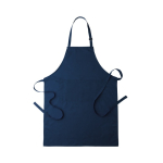 Tablier en coton et polyester avec double poche avant couleur bleu marine première vue