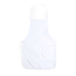 Tablier pour sublimation en non-tissé avec attaches assorties 80 g/m² couleur blanc deuxième vue