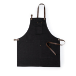 Tablier en toile de coton avec plusieurs poches 340 g/m² couleur noir première vue