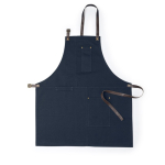 Tablier en toile de coton avec plusieurs poches 340 g/m² couleur bleu marine
