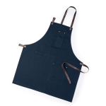 Tablier en toile de coton avec plusieurs poches 340 g/m² couleur bleu marine première vue