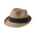 Chapeau réglable de l’intérieur avec bande noire à personnaliser couleur beige première vue