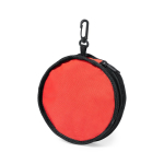 Gamelle pliable et portable pour animaux avec fermeture éclair couleur rouge deuxième vue