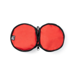 Gamelle pliable et portable pour animaux avec fermeture éclair couleur rouge troisième vue