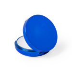 Baume à lèvres dans étui rond coloré avec miroir couleur bleu troisième vue
