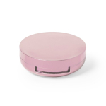 Baume à lèvres dans étui rond coloré avec miroir couleur rose première vue