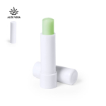 Baume à lèvres à l’aloe vera dans étui blanc à personnaliser couleur blanc deuxième vue