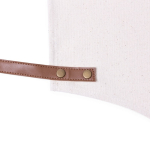 Tablier en coton avec attaches en similicuir réglables 340 g/m² couleur blanc cassé septième vue