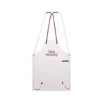 Tablier en coton avec attaches en similicuir réglables 340 g/m² couleur blanc cassé première vue