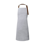 Tablier RPET avec poche avant et attaches réglables en similicuir couleur gris deuxième vue