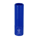 Baume à lèvres avec protection SPF15 en emballage carton recyclé FSC couleur bleu première vue