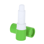 Baume à lèvres avec protection SPF15 en emballage carton recyclé FSC couleur vert troisième vue