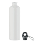 Bouteille anti-fuite en acier inoxydable recyclé de 750 ml couleur blanc