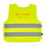 Gilet haute visibilité enfant 3 à 6 ans avec fermeture velcro RFX™ couleur jaune fluorescent vue impression sérigraphique