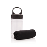 Serviette en microfibre avec protection solaire conçue pour rafraîchir couleur noir