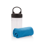 Serviette en microfibre avec protection solaire conçue pour rafraîchir couleur bleu