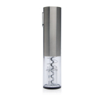 Ouvre-bouteille électrique en acier inoxydable rechargeable par USB couleur gris troisième vue