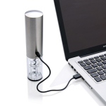 Ouvre-bouteille électrique en acier inoxydable rechargeable par USB couleur gris sixième vue