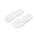 Tongs avec semelle personnalisable en sublimation couleur blanc