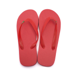 Tongs avec logo et drapeau du Brésil Brasileiras couleur rouge troisième vue
