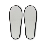 Chaussons avec logo pour hôtel en polyester Roomie couleur noir troisième vue