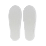 Chaussons avec logo pour hôtel en polyester Roomie couleur blanc troisième vue