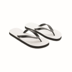 Tongs personnalisées noires sublimées Beach Sublim couleur noir