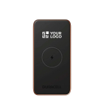 Batterie externe sans fil à charge rapide 25 W Duracell 10 000 mAh couleur noir avec zone d'impression