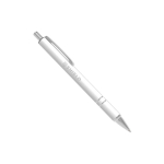 Stylo en aluminium au design moderne et à encre bleue couleur blanc