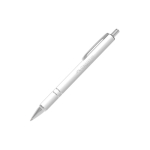 Stylo en aluminium au design moderne et à encre bleue couleur blanc