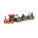 Train en bois avec figurines sur le thème Noël personnalisable couleur multicolore
