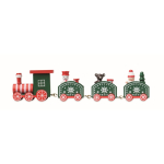 Train en bois avec figurines sur le thème Noël personnalisable couleur multicolore deuxième vue