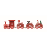Train en bois avec figurines sur le thème Noël personnalisable deuxième vue
