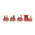 Train en bois avec figurines sur le thème Noël personnalisable troisième vue