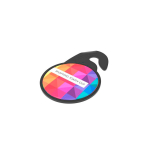 Porte-clés en métal avec jeton pour caddie, pratique et résistant couleur noir