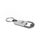 Ouvre-bouteille compact en métal pour porte-clés, rapide et pratique couleur argenté